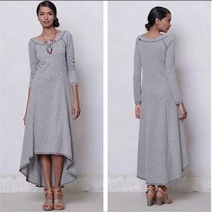 EUC size Small Anthropologie Puella long sleeves gray maxi dress